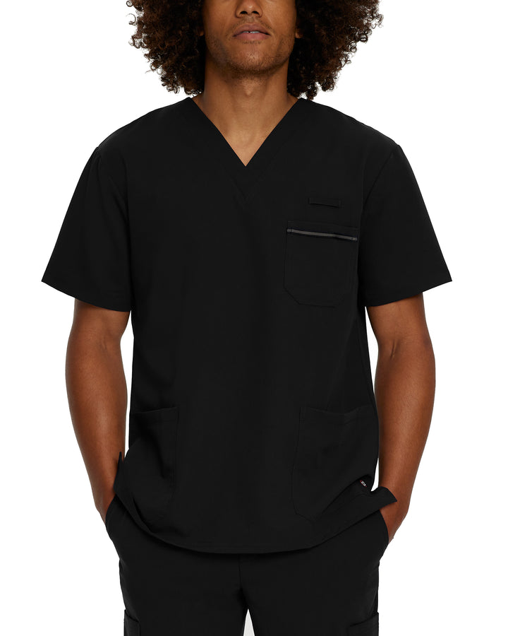 White Cross V-Tess Men's 3-Pocket V-Neck Scrub Top