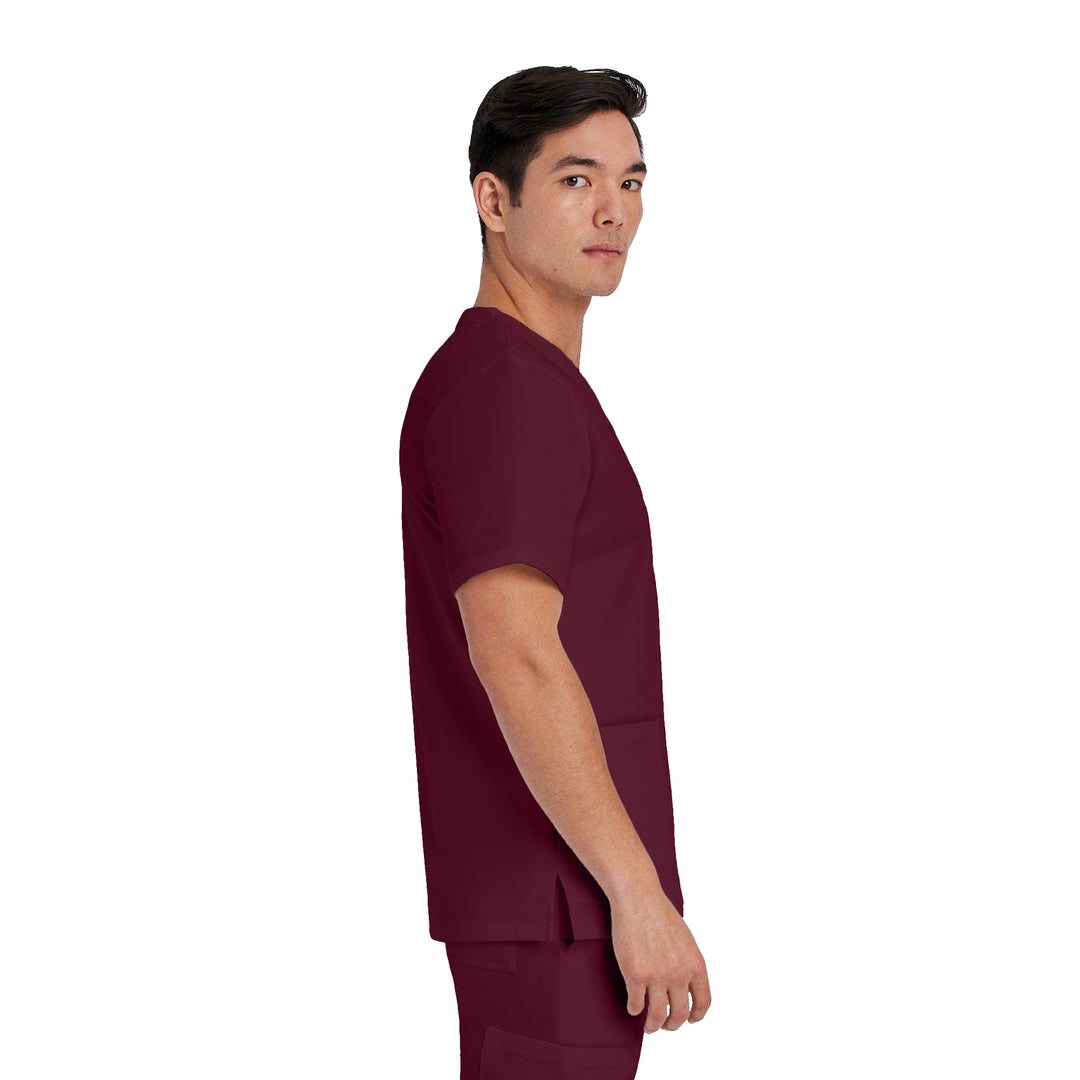 White Cross V-Tess Men's 3-Pocket V-Neck Scrub Top