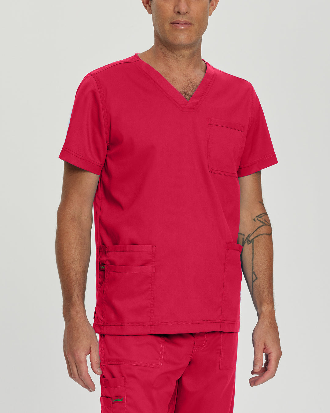 Landau ProFlex Men's 4-Pocket V-Neck Scrub Top