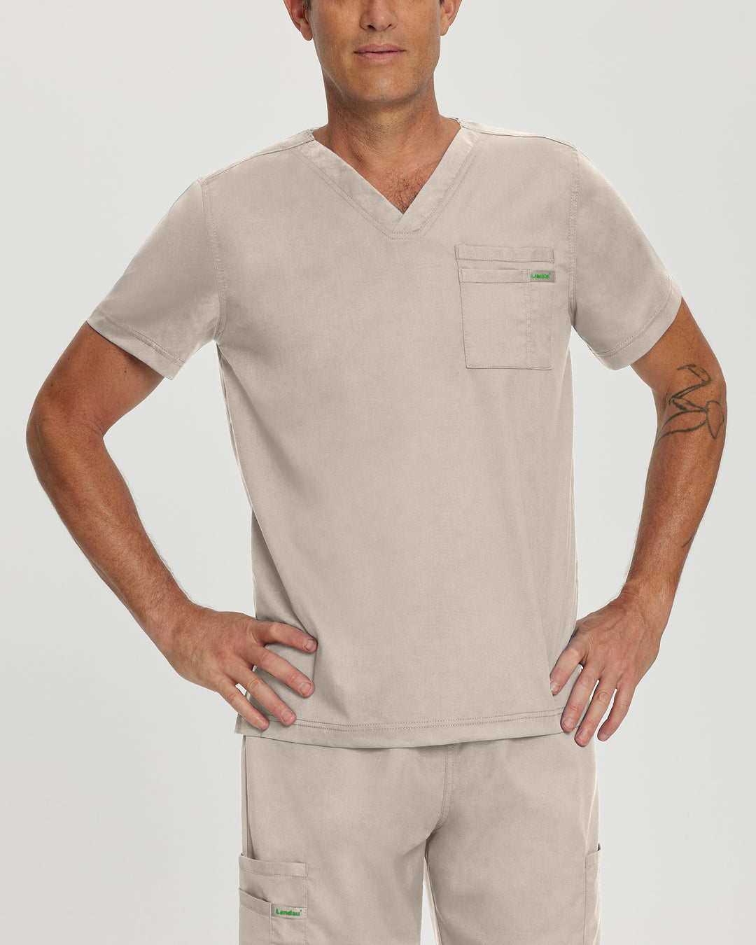 Landau ProFlex Unisex 2-Pocket V-Neck Scrub Top