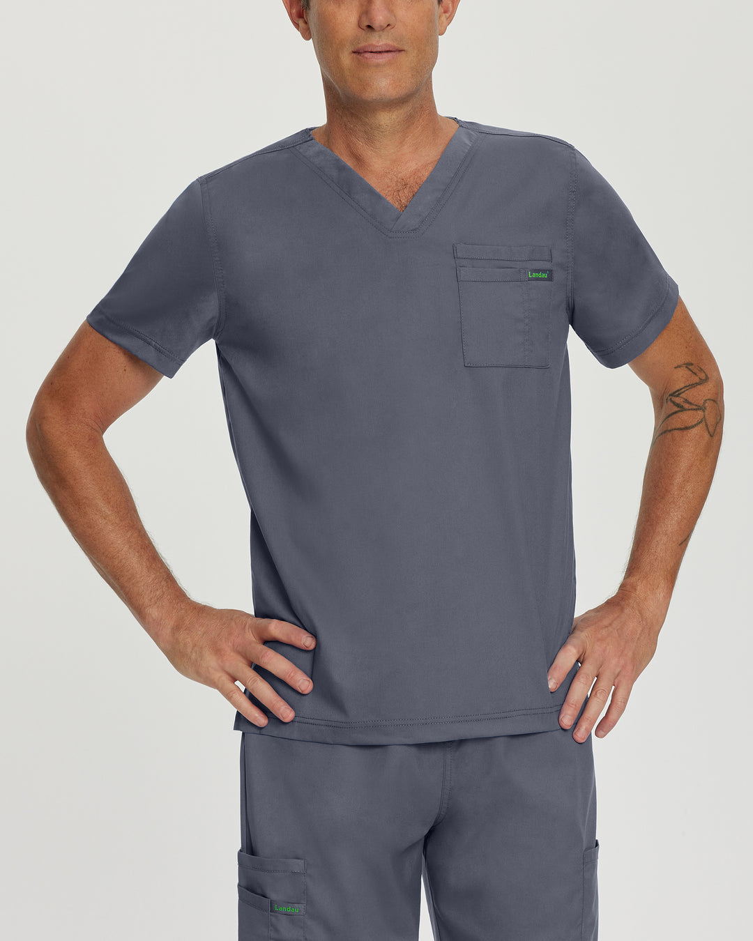 Landau ProFlex Unisex 2-Pocket V-Neck Scrub Top