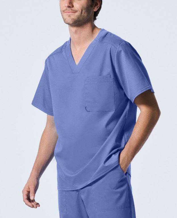 Landau ProFlex Men's 2-Pocket V-Neck Scrub Top