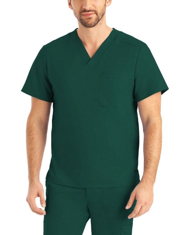 Landau ProFlex Men's 2-Pocket V-Neck Scrub Top