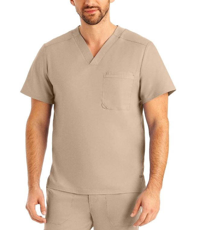 Landau ProFlex Men's 2-Pocket V-Neck Scrub Top 2