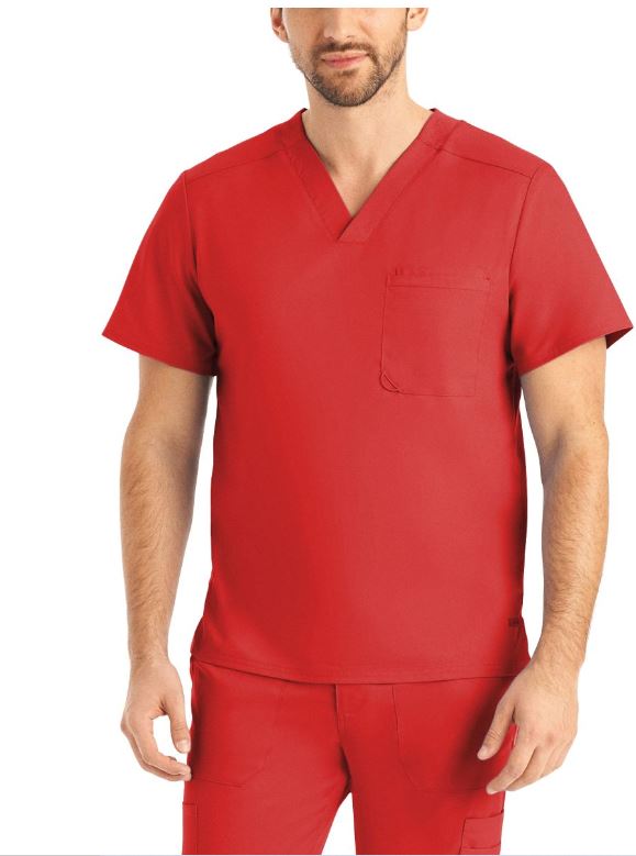 Landau ProFlex Men's 2-Pocket V-Neck Scrub Top 2