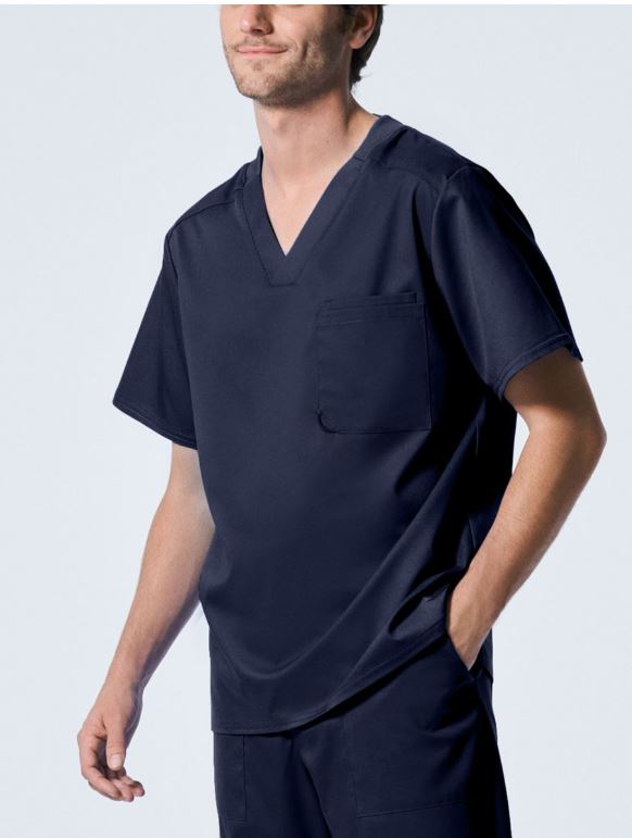 Landau ProFlex Men's 2-Pocket V-Neck Scrub Top 2