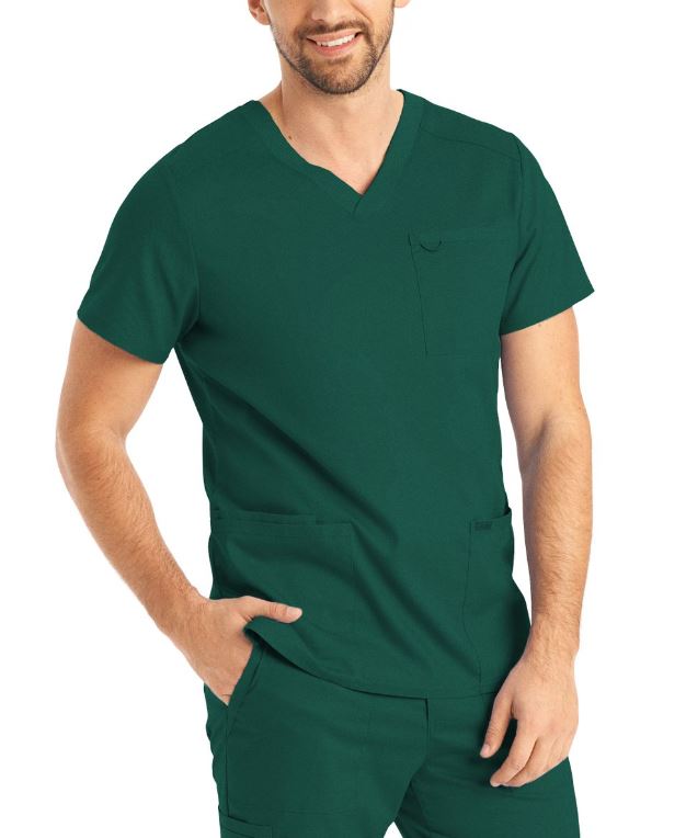 Landau ProFlex Men's 4-Pocket V-Neck Scrub Tops 2