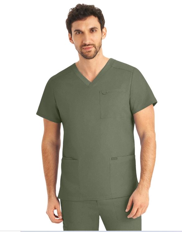 Landau ProFlex Men's 4-Pocket V-Neck Scrub Tops 2