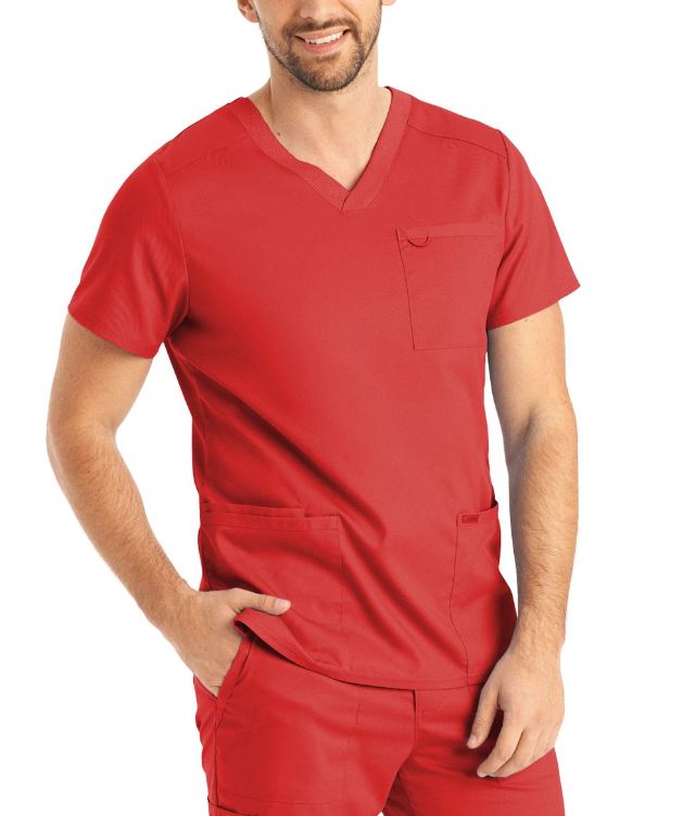 Landau ProFlex Men's 4-Pocket V-Neck Scrub Tops 2