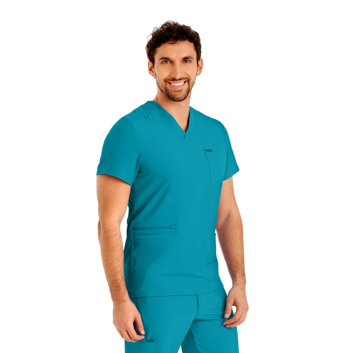 Landau Forward Men's 4-Pocket V-Neck Scrub Top