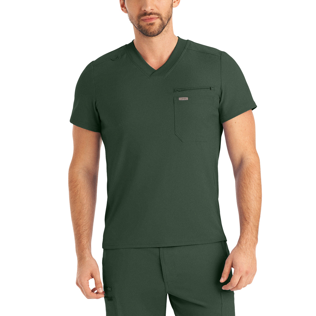 Landau Forward Men's 2-Pocket V-Neck Scrub Top