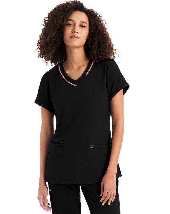 White Cross CRFT Women's 3-Pocket V-Neck Scrub Top