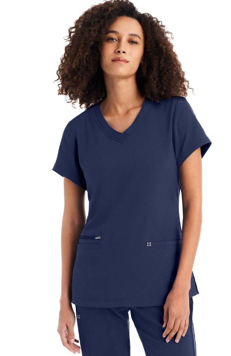 White Cross CRFT Women's 3-Pocket V-Neck Scrub Top