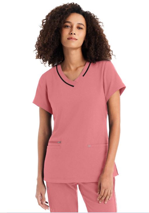 White Cross CRFT Women's 3-Pocket V-Neck Scrub Top