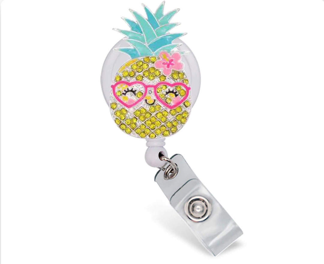 Summer Pineapple Sparkle And Shine Badge Reel